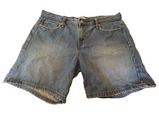 LEVIS 515 Vintage Mom Jeans Blue Denim High Rise Shorts Size 14 Womens 7" Inseam