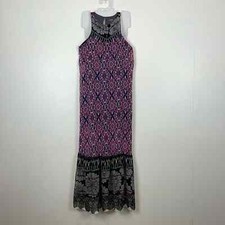 Express Maxi Dress Womens M Sleeveless Halter Style 1/2 Lined Dress Lightweight