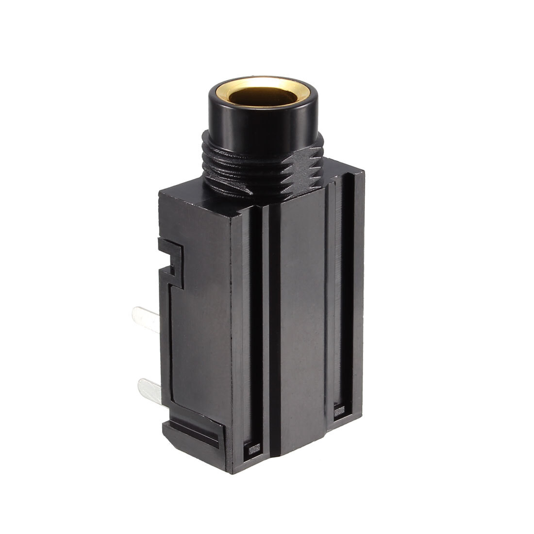 ECSiNG 10 Pezzi Connettori Jack Audio Femmina 6,35 Mm Mono A 4 Pin Per Montaggio A Pannello – Nero