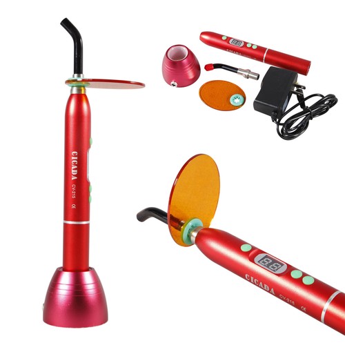 Barra guía de fibra óptica dental punta de vidrio/LED luz de curado lámpara inalámbrica D2 - Imagen 28 de 55