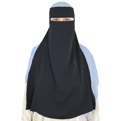 Syeeds Boutique Muslim Women's Niqab Face Veil Cover Islamic Burqa 27'' Long Nida