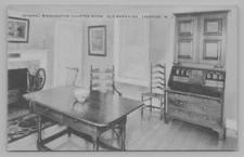 Postcard New Jersey Trenton Old Barracks Geo Washington Chapter Room Artvue B075