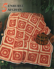 NEW SUNBURST AFGHAN ANNIE'S CROCHET QUILT  AFGHAN CLUB PATTERN INSTRUCTIONS