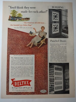 Vintage 1950s Print Ad Good Housekeeping Deltox Rugs Made For Each ...