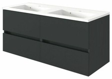 Held Möbel Waschtisch Baabe 120 cm graphit/matt grau
