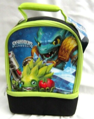 SKYLANDERS 9.5'' DUAL COMPARTMENT INSULATED LUNCHBOX LUNCH BAG-BRAND NEW!