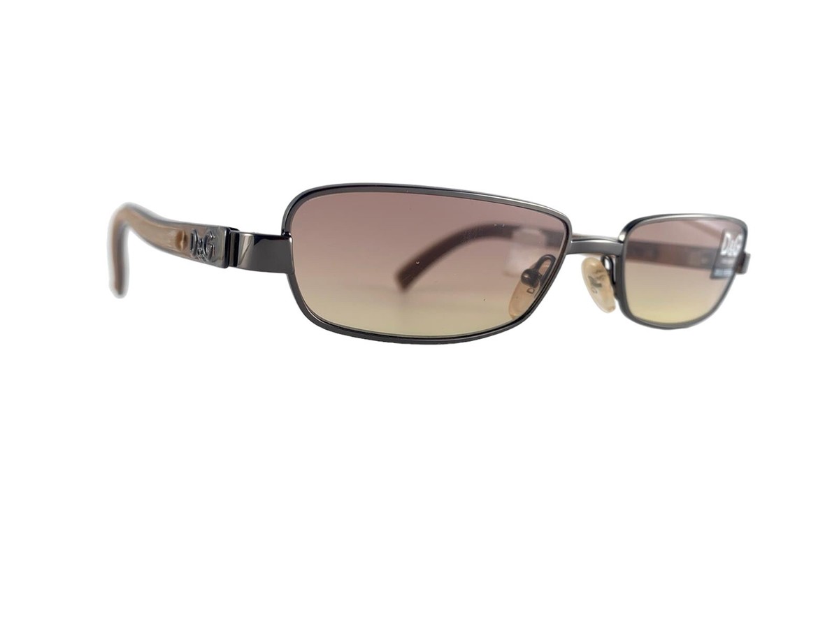 VINTAGE DOLCE & GABBANA DG 2068 SLEEK BRONZE FRAME SUNGLASSES