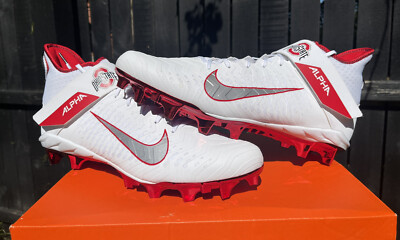 SAMPLE Nike Ohio State PE Alpha Menace Pro 2 Football Cleats White Size 15 WIDE SAMPLE Nike Ohio State PE Alpha Menace Pro 2 Football Cleats  main image 3