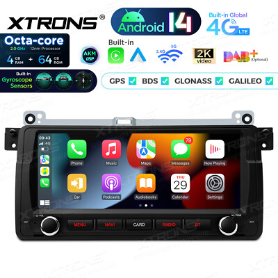 8.8'' Android 14 Car Stereo Radio GPS 8Core 4+64GB Inclinometer For BMW 3er E46