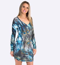 Full Sale! MAYENTL USA Black White Blue Long Sleeve Mini Rhinestones NWT