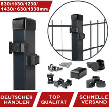 Eckpfosten Doppelstabmattenzaun Zaun Pfosten verzinkt anthrazit RAL7016