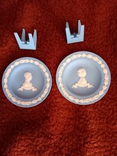 wedgewood jasperware Blue & White Pair Of Charles && Diana Royal Wedding Dishes