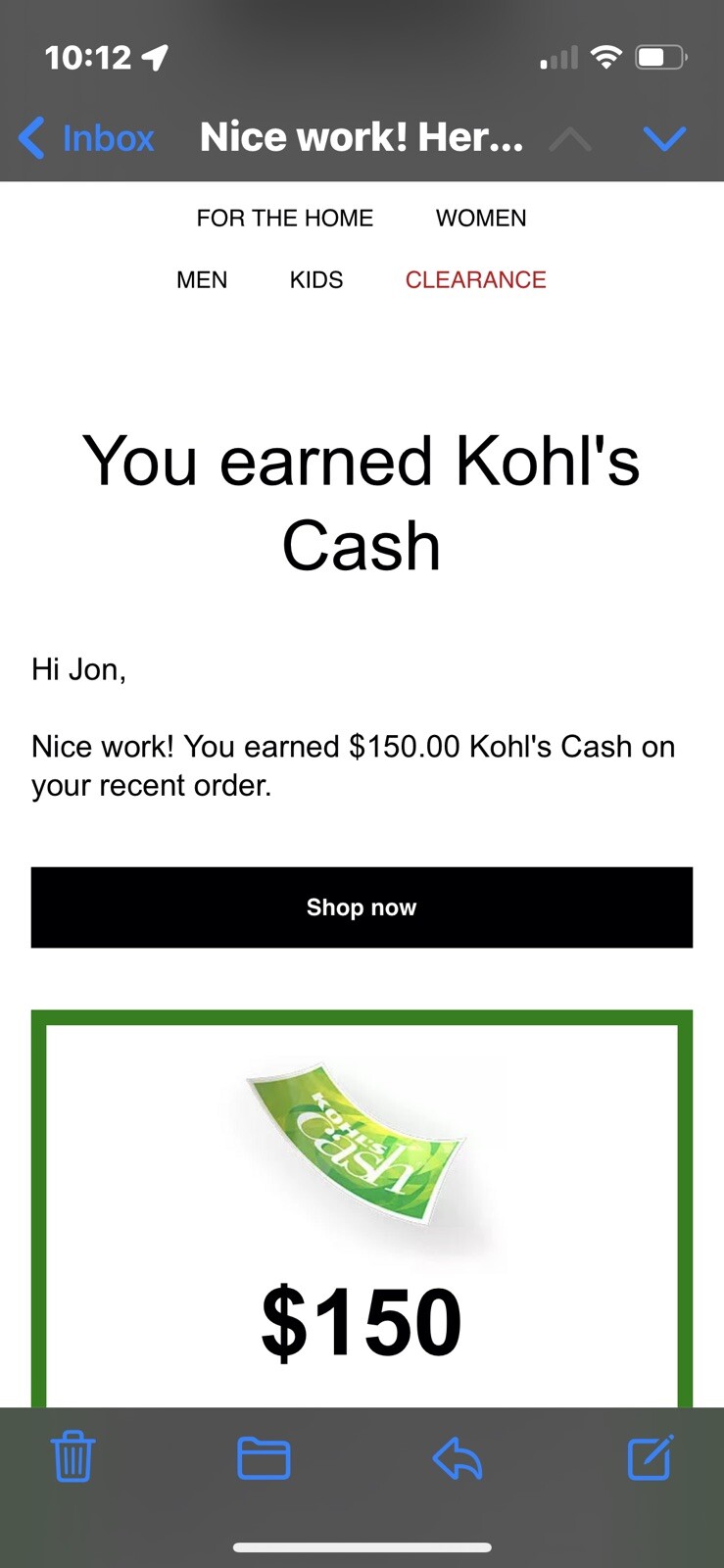 Kohls Cash 150 eBay