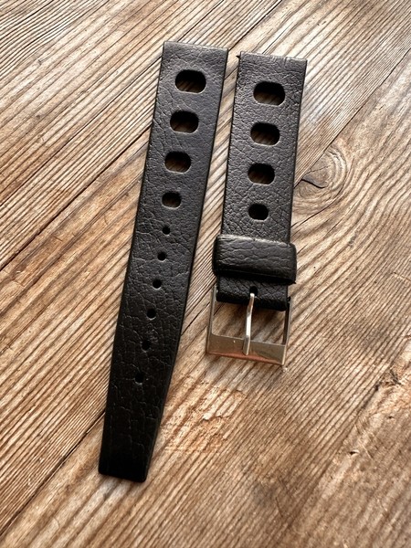 Vintage tropic Band Black Very Rare With Original Buckle 19mm NEW OLD STOCK