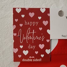Happy Valentines Day Heart Garden Flag 12x18 in Double Sided