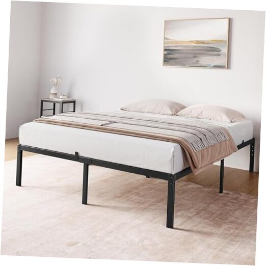 Bed Frame,14 Inch Heavy Duty Metal Platform Bedroom Frames Size with Queen-image
