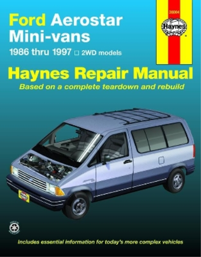 Ford Aerostar Mini-vans (1986-1997) with two wheel drive Haynes Repa (Tascabile)