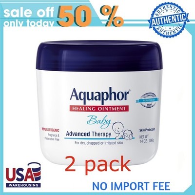 2P Aquaphor Baby Healing Ointment for Teething, Drool and Diaper Rash 14 oz