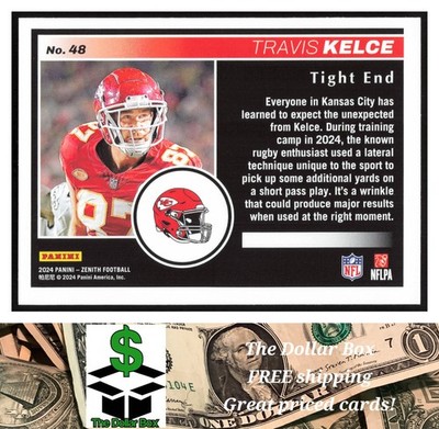 2024 Panini Zenith Two Minute Drill #48 Travis Kelce - Kansas City