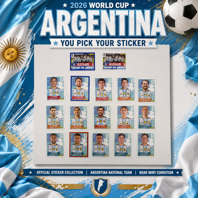 2026 100% Authentic Panini FIFA World Cup Argentina Stickers Team   You Pick