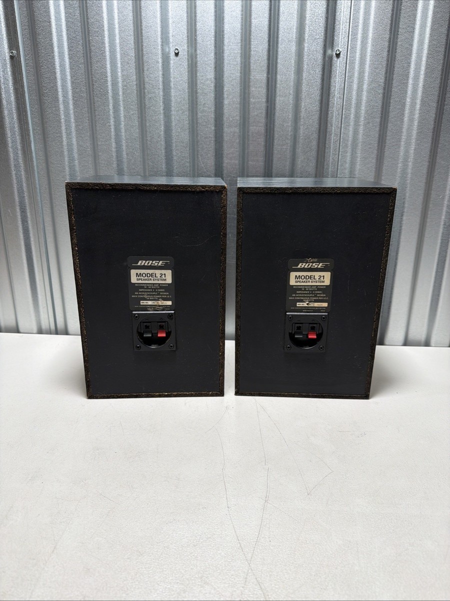 Bose Model 21 Speaker System Compact Black Bookshelf Speakers | eBay