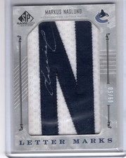 2006-07 SP Game Used Letter Marks Autograph #LM-MN Markus Naslund 9/50