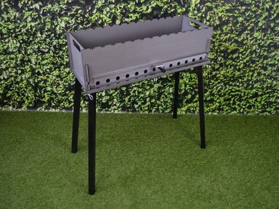 Schaschlik Grill, Mangal aus 4 mm Stahl (ST37) zerlegbar XXL