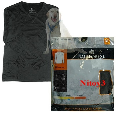Rainforest Stretch Base Layer Top-Long Sleeve T-Shirt Men Medium(chest): 38-40''