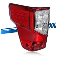 Tail Light Assembly Compatible with Nissan Left Driver Side Red Chrome Lens