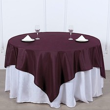 70" Burgundy SQUARE POLYESTER TABLECLOTH Wedding Catering Dinner Linens SALE