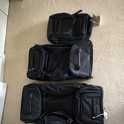 Samsonite Black Detour Carry-On Suitcases 19''-22'' Polyester 3-Piece Lot