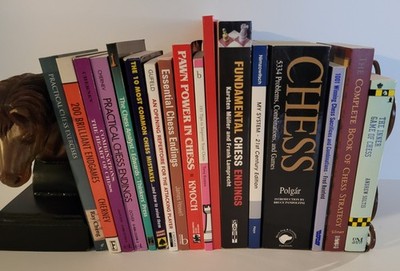 Lot of 17 Chess Books; Exercises, Openings, Endings, Strategy, Analysis, Combos