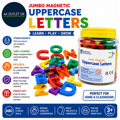 Learning Resources Jumbo magnetische Großbuchstaben ABC Alphabet Lernset