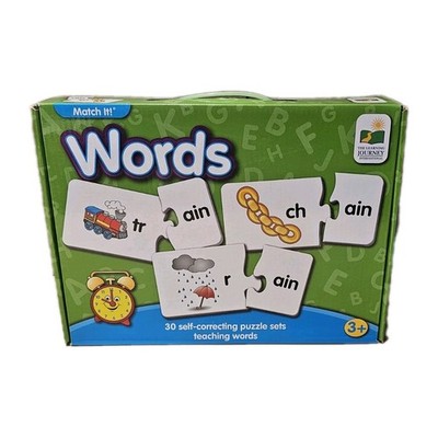The Learning Journey MATCH IT WORDS 30 Puzzle Sets Ages 3 + New SEALED 