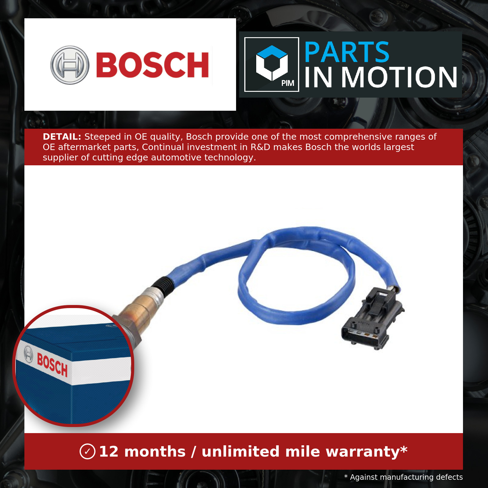 before catalytic converter BOSCH-OE 0 258 006 433 Oxygen Sensor for PORSCHE - Image 3