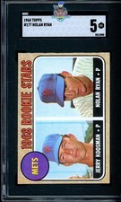 1968 Nolan Ryan Jerry Koosman SGC 5 Topps #177
