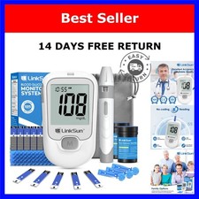 LinkSun G-425-1 Blood Glucose Monitoring Kit Meter Strips Lancets
