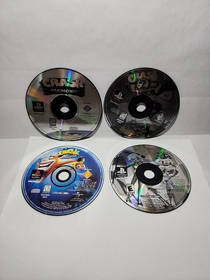 Crash Bandicoot Lot: 1,2,3 & CTR Team Racing Playstation PS1 Disc Only