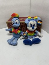 Lot 2 Disney Rainbow Pride Plush 2022 Minnie Mouse Donald Duck W/ Tags