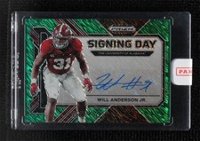 2023 Prizm Draft Picks Signing Day Green Shimmer 2/8 Will Anderson Jr Auto 19fe