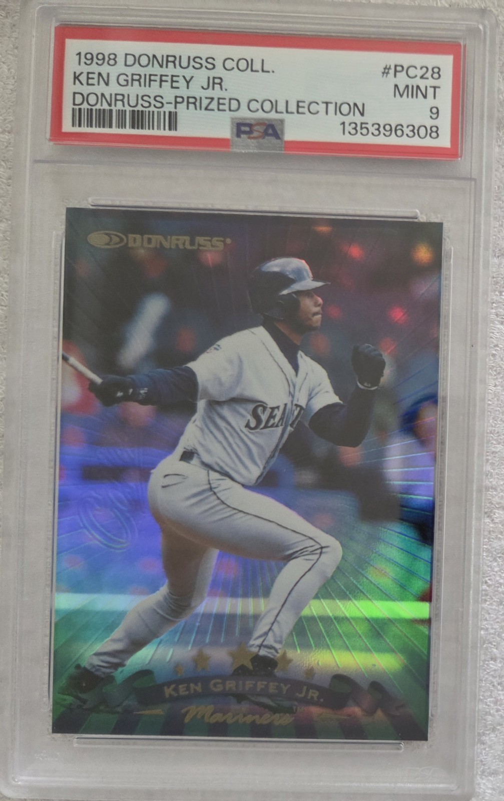 1998 Donruss Prized Collection Ken Griffey Jr. #PC28 PSA 9 view 1