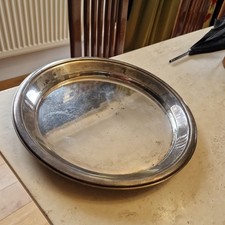 Antique Christofle Silver Plate Large Plate Dish Serving Tray With Marks 28