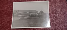 Vintage Photo RAF Spitfire LA596 RAT-L 613 Manchester Squadron Ringway Hangar