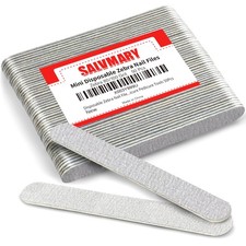 Disposable Zebra Nail Files 80/100 Grit - 50Pcs,