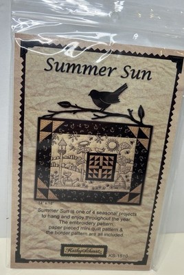 NEW KS1510 Summer Sun Quilt & Embroidery Pattern By Kathy Schmitz