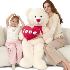MorisMos Love Heart Giant Teddy Bear 51 Inch, I Love You Large Bear for