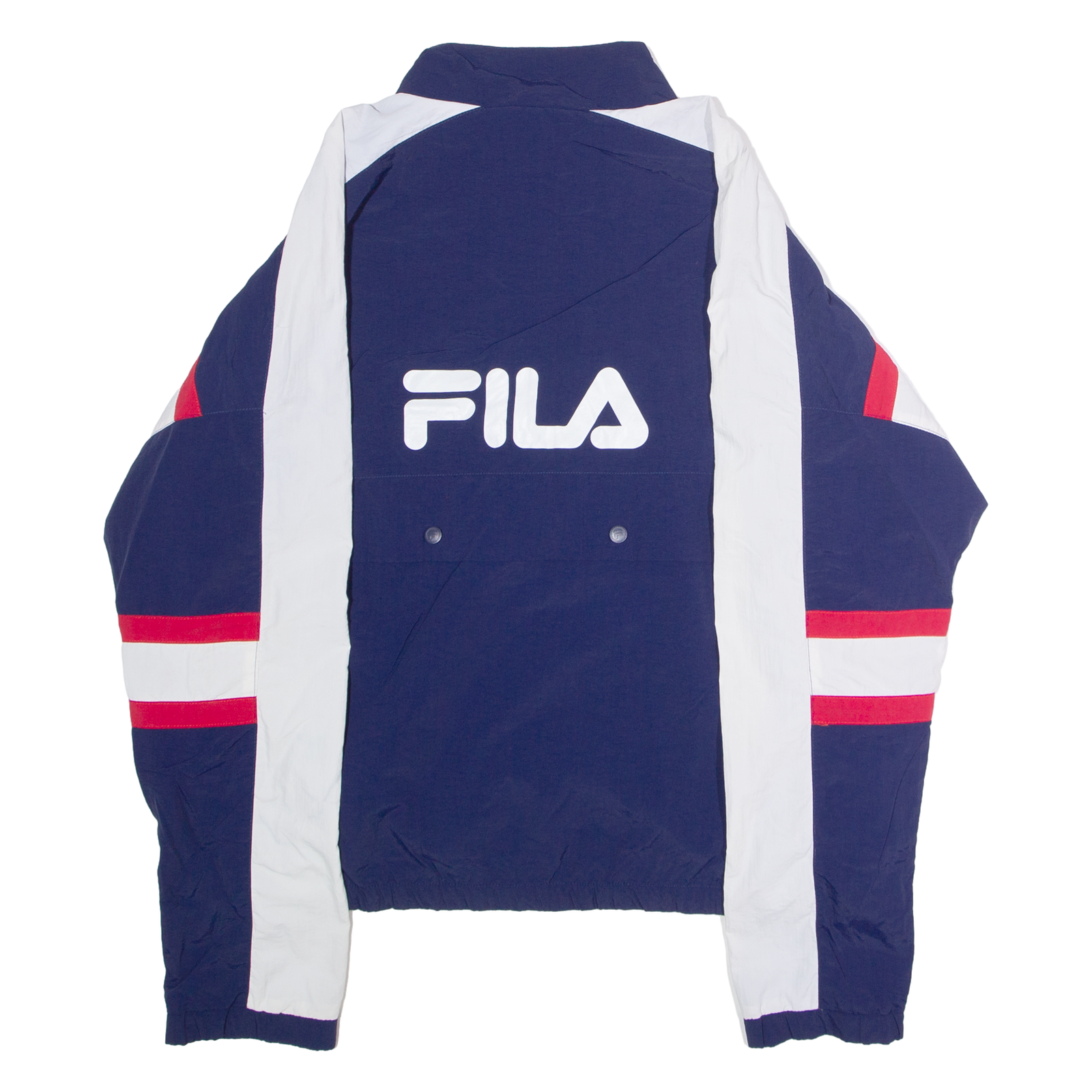 FILA Giacca a vento uomo blu nylon colorblock XL