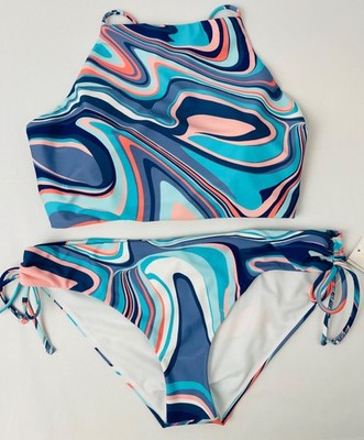NWT Raisins Swimwear Bikini Top Bottoms S M L XL Malibu High Neck MIX&MATCH $56