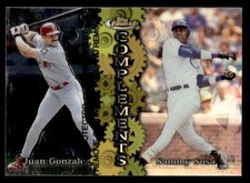 Juan Gonzalez Sammy Sosa 1999 Topps Finest Complements Refractor Right #C4 ESE