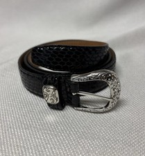 Brighton 34 in. Belt Faux Embossed Snake B31313 Black